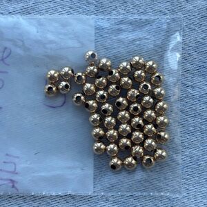 14k gold beads 4mm 50 count